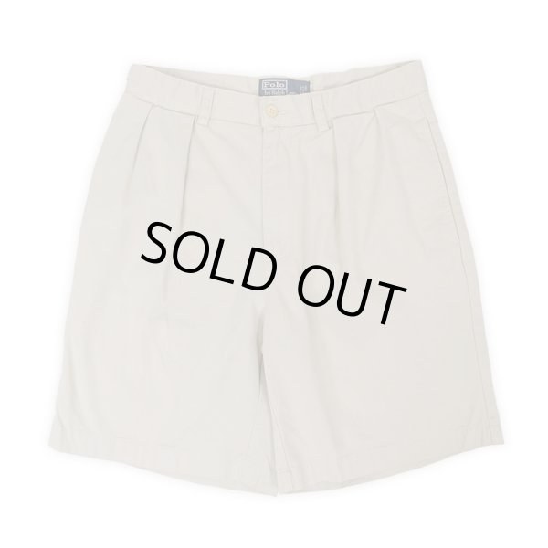 画像1: 90's Polo Ralph Lauren 2タック チノショーツ "TYLER SHORT / BEIGE" (1)