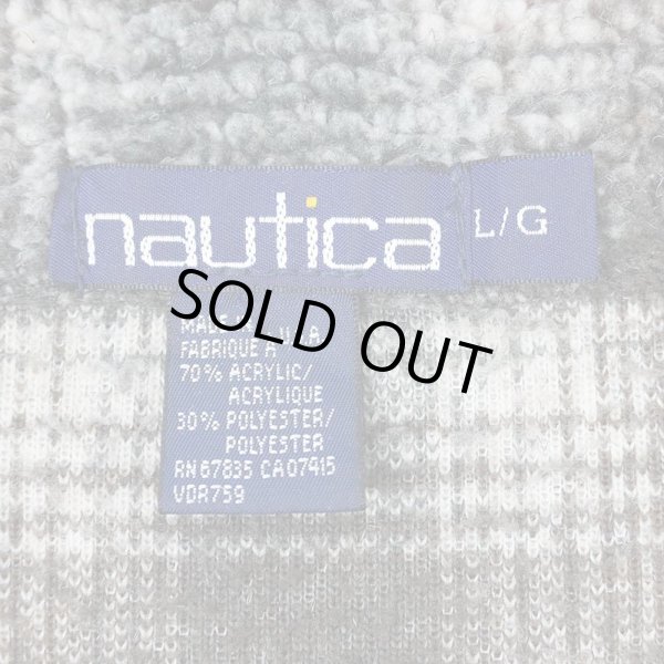画像2: 90's NAUTICA オンブレチェック柄 パイルフリース プルオーバージャケット "MADE IN USA" (2)