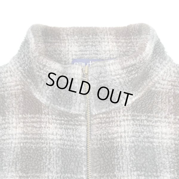 画像4: 90's NAUTICA オンブレチェック柄 パイルフリース プルオーバージャケット "MADE IN USA" (4)