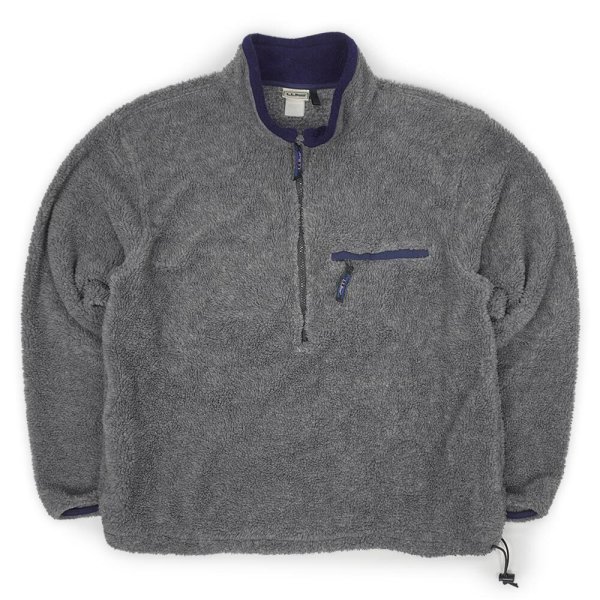 画像1: 90's L.L.Bean プルオーバー パイルフリースジャケット "GRAY" (1)