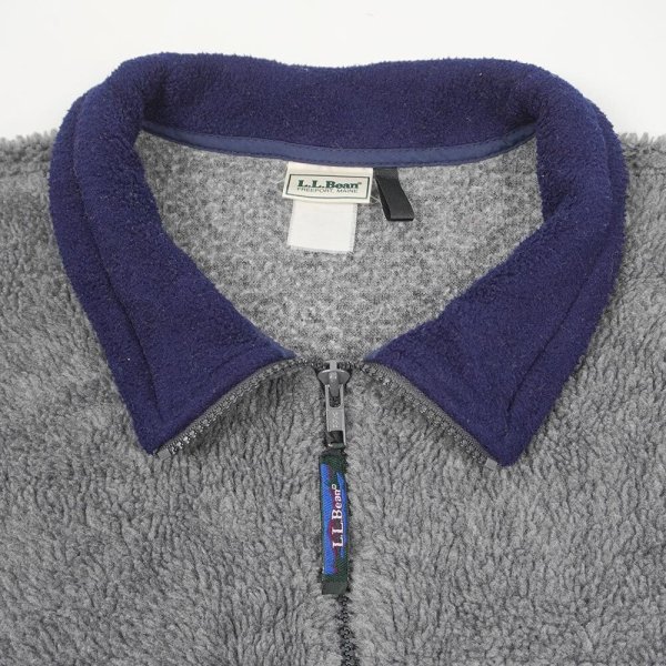 画像3: 90's L.L.Bean プルオーバー パイルフリースジャケット "GRAY" (3)