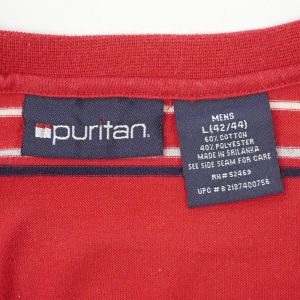 画像2: 90's PURITAN マルチボーダー ポケットTシャツ (2)