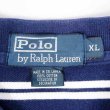 画像2: 00's Polo Ralph Lauren マルチボーダー柄 ポロシャツ “NAVY BASE” (2)