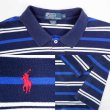 画像3: 00's Polo Ralph Lauren マルチボーダー柄 ポロシャツ “NAVY BASE” (3)