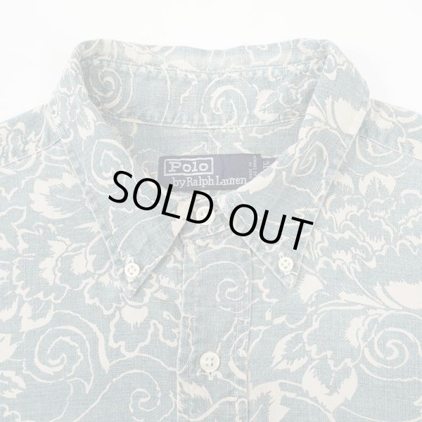 画像3: 90's Polo Ralph Lauren S/S 総柄 ボタンダウンシャツ "MADE IN CANADA" (3)