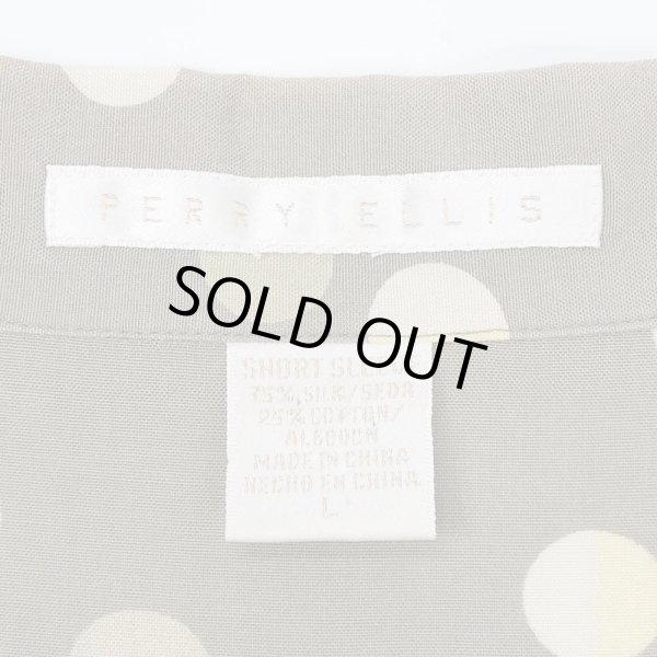 画像2: 90's PERRY ELLIS S/S オープンカラー シルクシャツ (2)