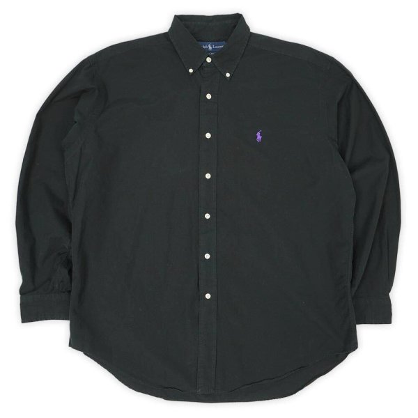 画像1: 90's Polo Ralph Lauren ボタンダウンシャツ "CLASSIC FIT / BLACK" (1)