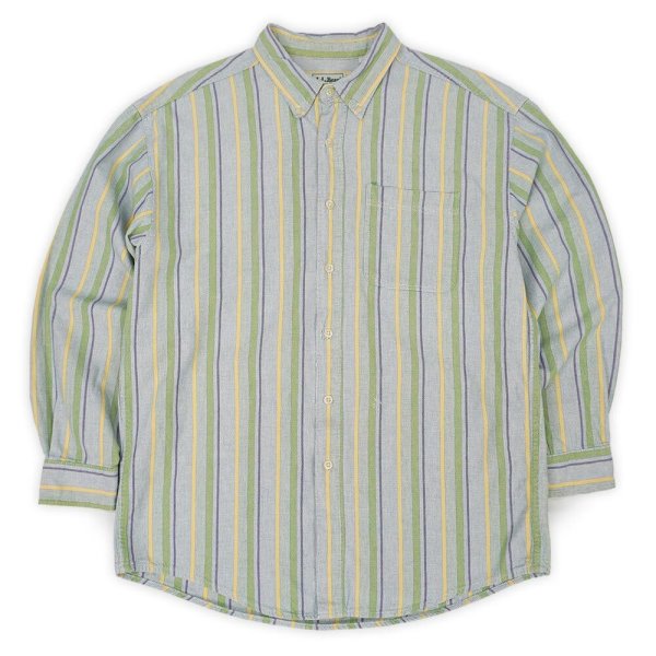 画像1: Late 90's L.L.Bean マルチストライプ柄 ボタンダウンシャツ (1)