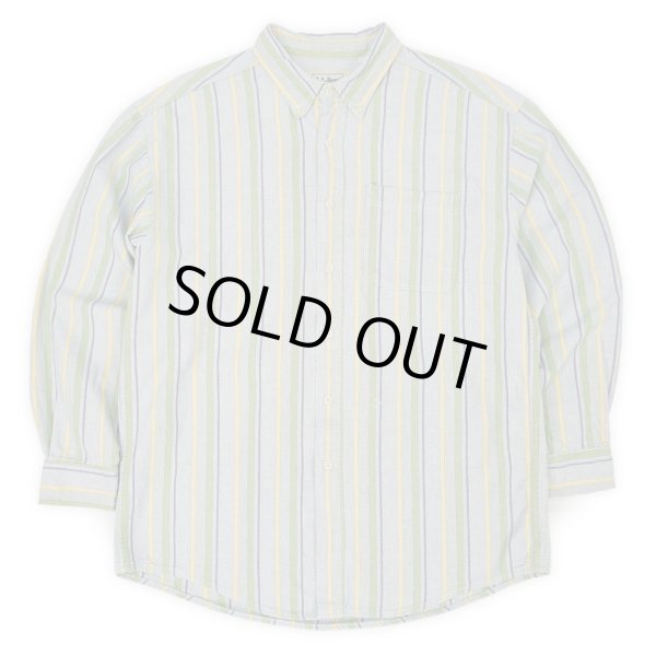 画像1: Late 90's L.L.Bean マルチストライプ柄 ボタンダウンシャツ (1)