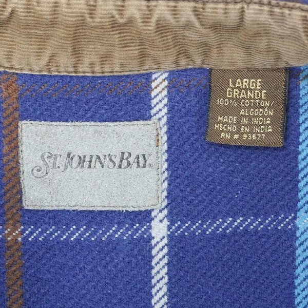 画像2: Late 90's ST JOHN'S BAY ヘビーネルシャツ (2)