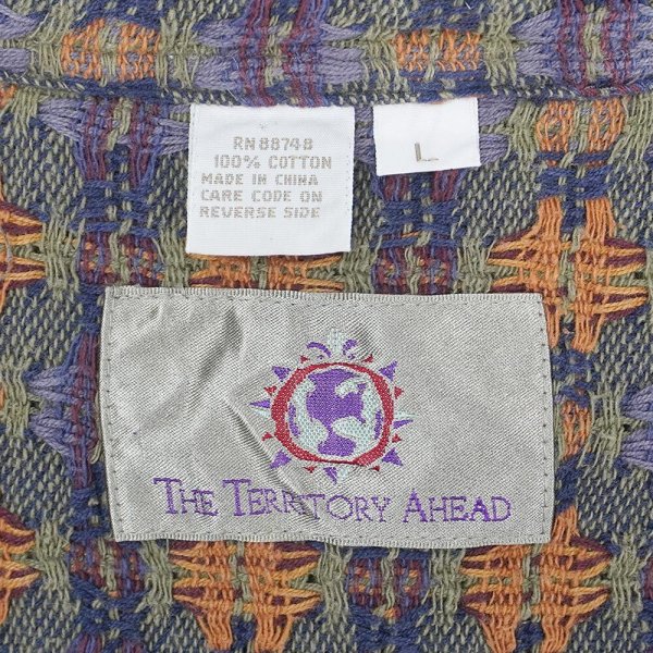 画像2: 90's THE TERRITORY AHEAD 総柄 レギュラーカラーシャツ (2)