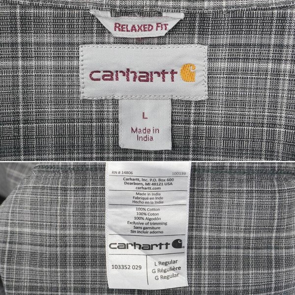 画像2: 00's Carhartt ボタンダウンシャツ "Ombre Plaid" (2)