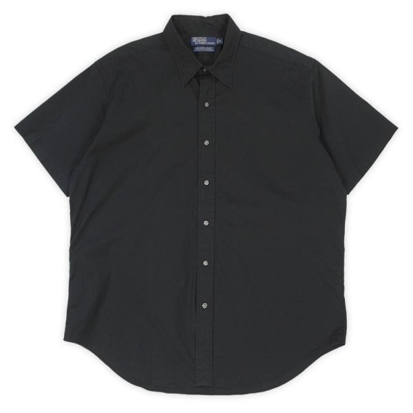 画像1: 90's Polo Ralph Lauren S/S レギュラーカラーシャツ "SLIM LOWELL SPORT / BLACK" (1)