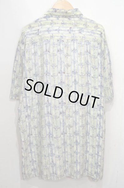 画像2: 90's Pierre Cardin S/S 総柄 レーヨンシャツ (2)