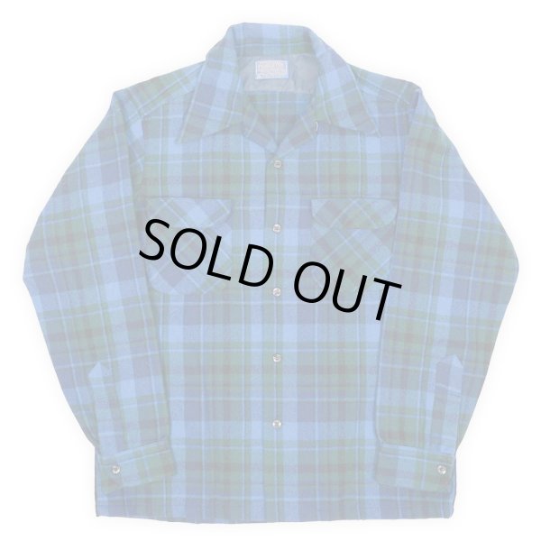 画像1: 70's Pendleton ウールシャツ “BLUE” (1)