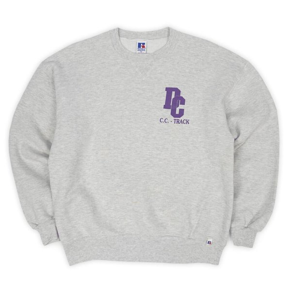 画像1: 90's RUSSELL カレッジプリントスウェット “HEATHER GRAY / MADE IN USA” (1)