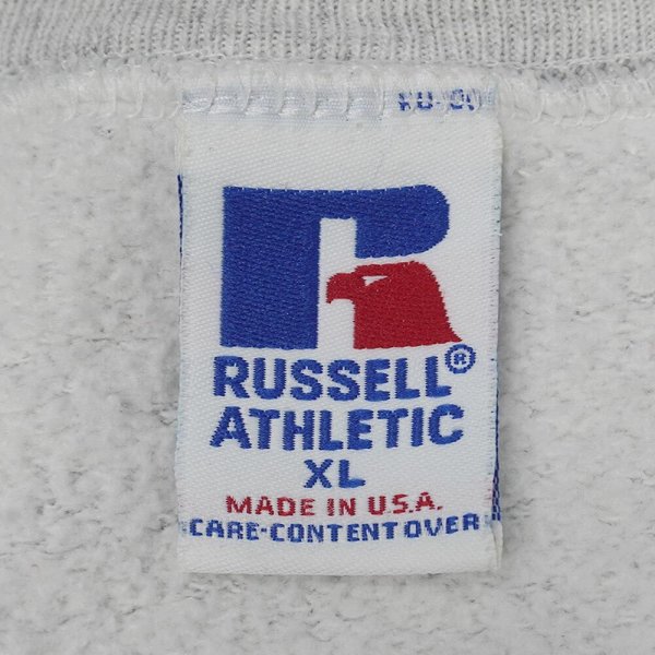 画像3: 90's RUSSELL カレッジプリントスウェット “HEATHER GRAY / MADE IN USA” (3)