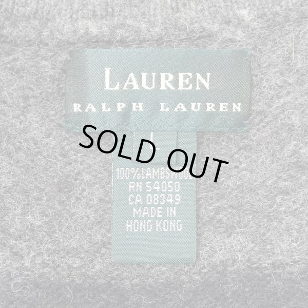 画像2: 90's LAUREN PALPH LAUREN マルチボーダー柄 モックネックウールニット (2)