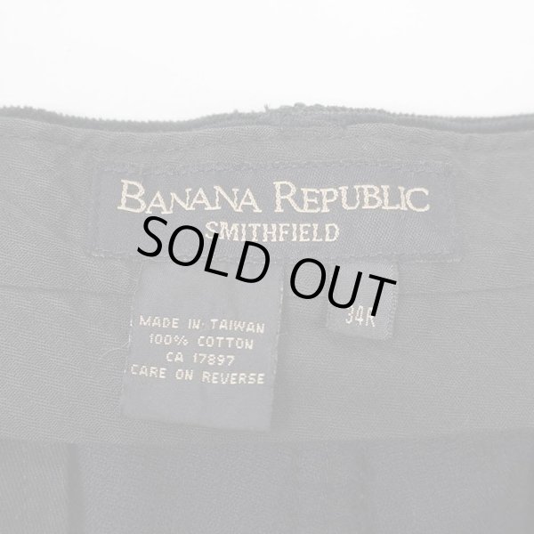 画像3: 00's Banana Republic 2タック 太畝コーデュロイトラウザー "BLACK" (3)