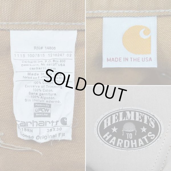 画像3: 00's Carhartt ダブルニー ペインターパンツ "BROWN / W36 L30 / MADE IN USA" (3)