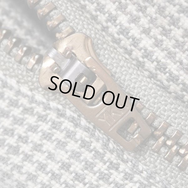 画像4: 90's Eddie Bauer ハウンドトゥース柄 2タック コットンリネントラウザー "白タグ" (4)