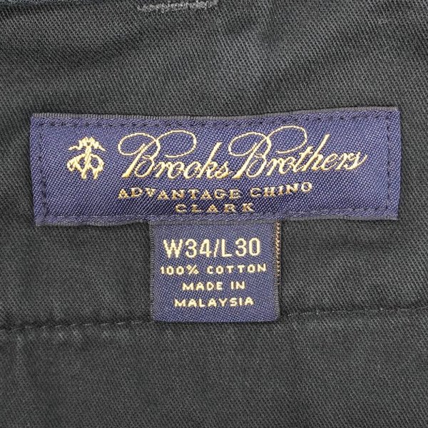 画像3: 00's Brooks Brothers ノータック チノトラウザー "CLARK / W34 L30" (3)