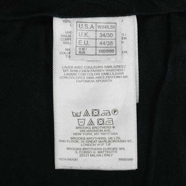 画像4: 00's Brooks Brothers ノータック チノトラウザー "CLARK / W34 L30" (4)