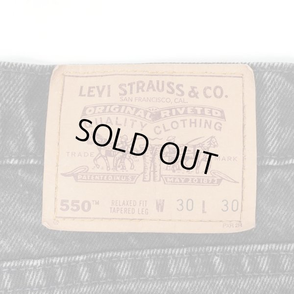 画像3: Early 00's Levi's 550 ブラックデニムパンツ "MADE IN USA / W30 L30" (3)