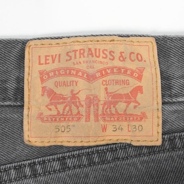 画像3: 00's Levi's 505 ブラックデニムパンツ "W34 L30" (3)