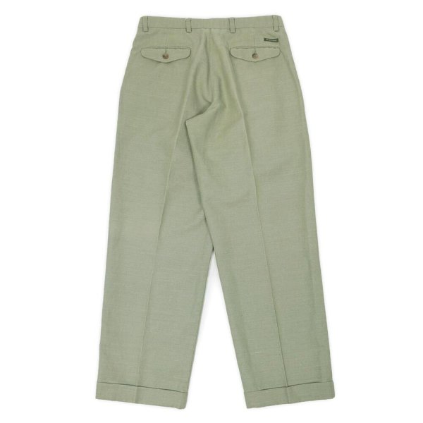画像2: Late 90's DOCKERS 2タック コットンリネントラウザー "W32 L30" (2)