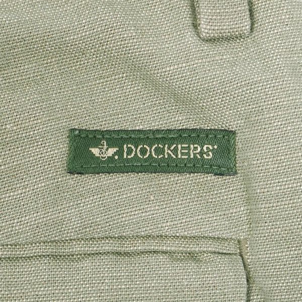 画像3: Late 90's DOCKERS 2タック コットンリネントラウザー "W32 L30" (3)