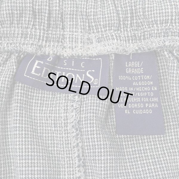 画像3: 90's BASIC EDITIONS ハウンドトゥース柄 コットンイージーショーツ (3)