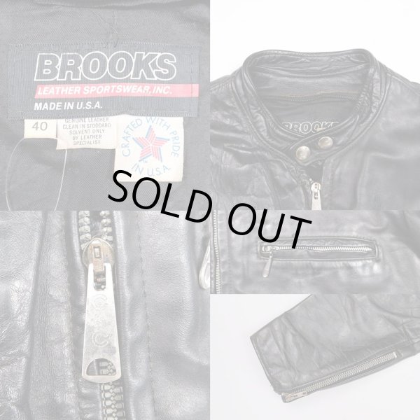 画像3: 70's BROOKS シングルライダースジャケット (3)
