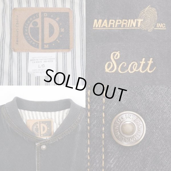 画像3: 90-00's international DENIM ブラックデニムスタジャン (3)