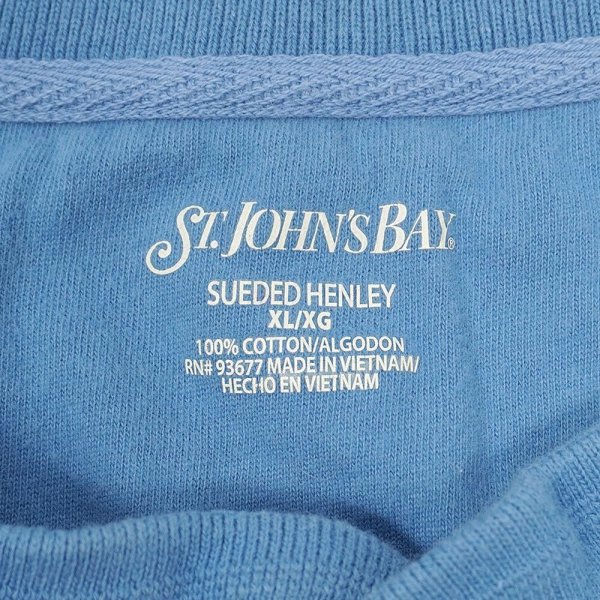 画像2: 00's ST JOHN'S BAY ヘンリーネックカットソー (2)