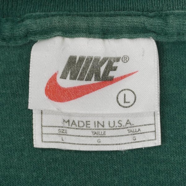 画像2: 90's NIKE ロゴ刺繍Tシャツ "MADE IN USA" (2)