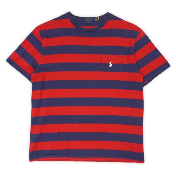 画像1: 00's Polo Ralph Lauren ボーダーポケットTシャツ (1)