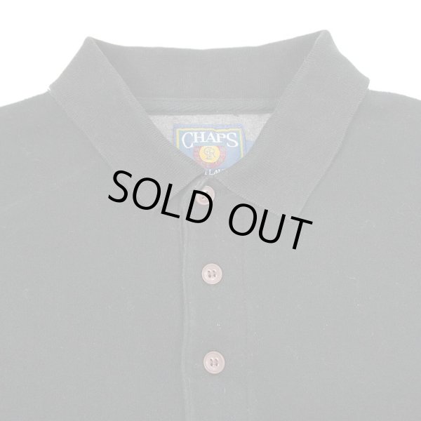画像4: 90's CHAPS Ralph Lauren L/S ポロシャツ "BLACK" (4)