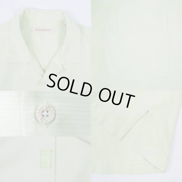 画像4: 00's Tommy Bahama オープンカラー シルクシャツ "GREEN" (4)