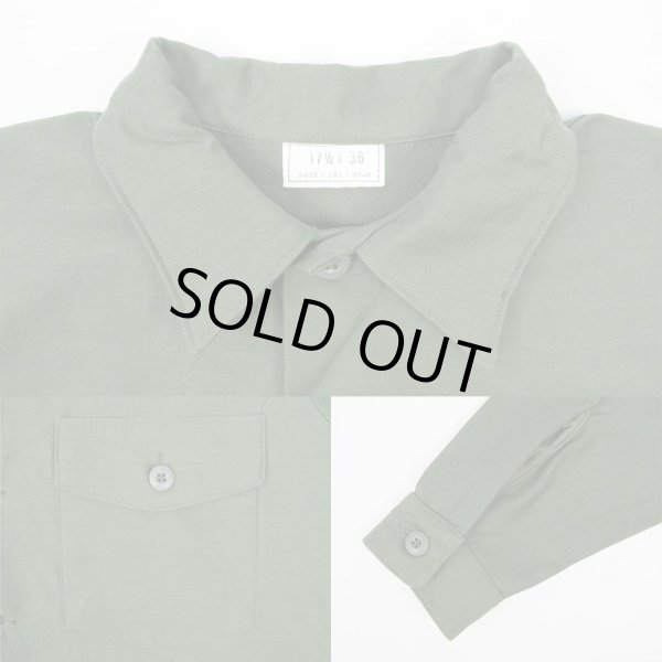 画像4: 70's US.ARMY コットンサテン ユーティリティーシャツ "sizeXL / DEADSTOCK" (4)