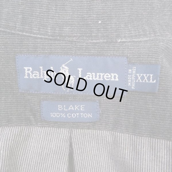 画像3: 90's Polo Ralph Lauren コーデュロイ ボタンダウンシャツ "BLAKE / CHACOAL" (3)