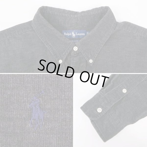 画像4: 90's Polo Ralph Lauren コーデュロイ ボタンダウンシャツ "BLAKE / CHACOAL" (4)