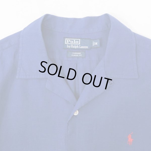 画像3: 90's Polo Ralph Lauren オープンカラーシャツ "CURHAM / LINEN × COTTON" (3)