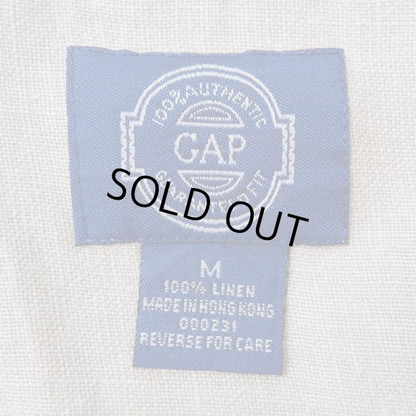 画像2: 90's OLD GAP リネンボタンダウンシャツ (2)
