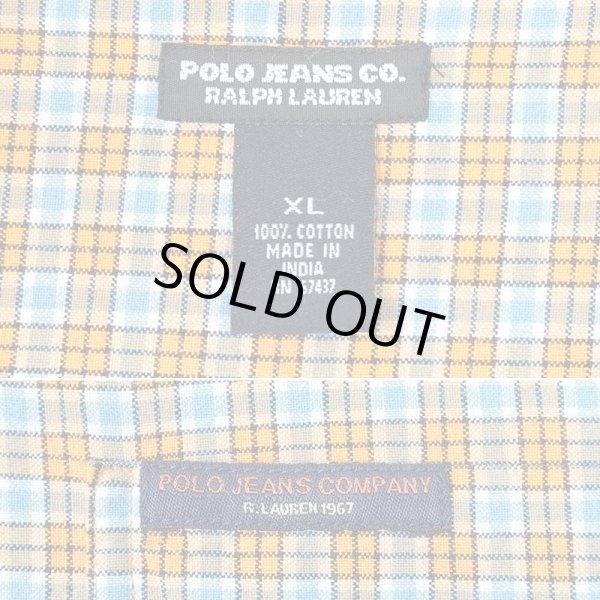 画像2: 90's POLO JEANS L/S オープンカラーシャツ (2)