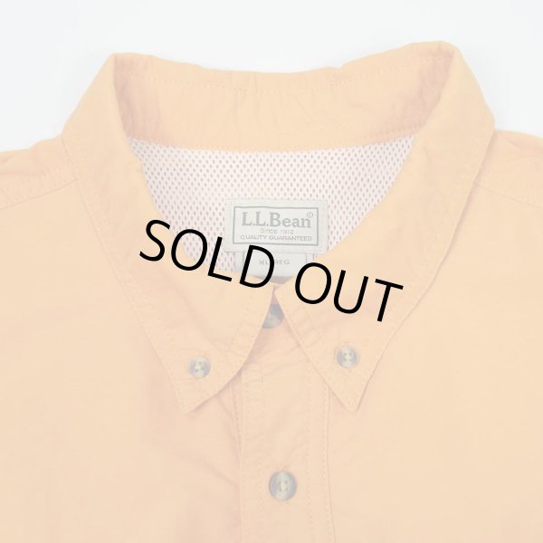 画像4: 00's L.L.Bean ナイロンフィッシングシャツ "MANGO ORANGE" (4)