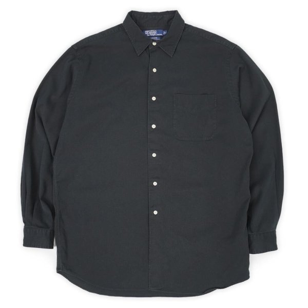 画像1: 90's Polo Ralph Lauren レギュラーカラーシャツ "MARLOWE / BLACK" (1)