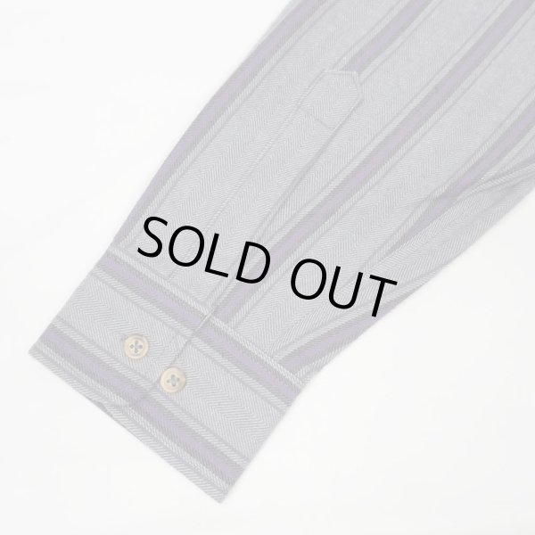 画像4: 90's OSHKOSH マルチストライプ柄 フランネルシャツ "DEADSTOCK" (4)