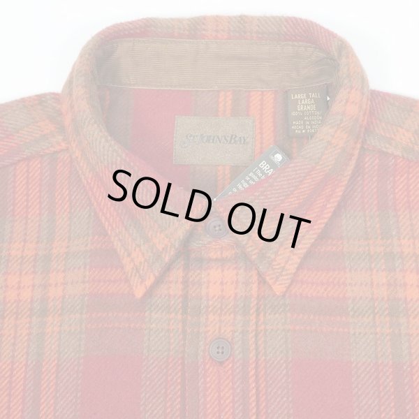 画像3: Late 90's ST JOHN'S BAY ヘビーネルシャツ "DEADSTOCK / RED PLAID" (3)
