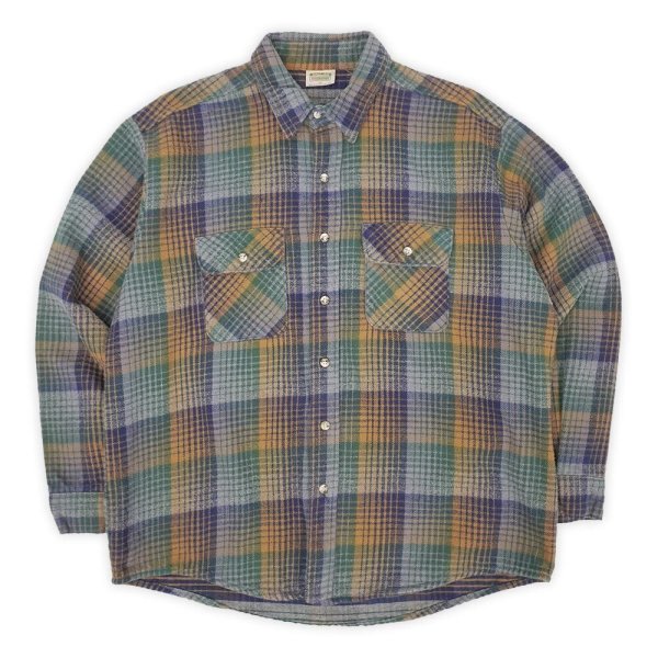 画像1: 90's FIVE BROTHER ヘビーネルシャツ "MADE IN USA" (1)